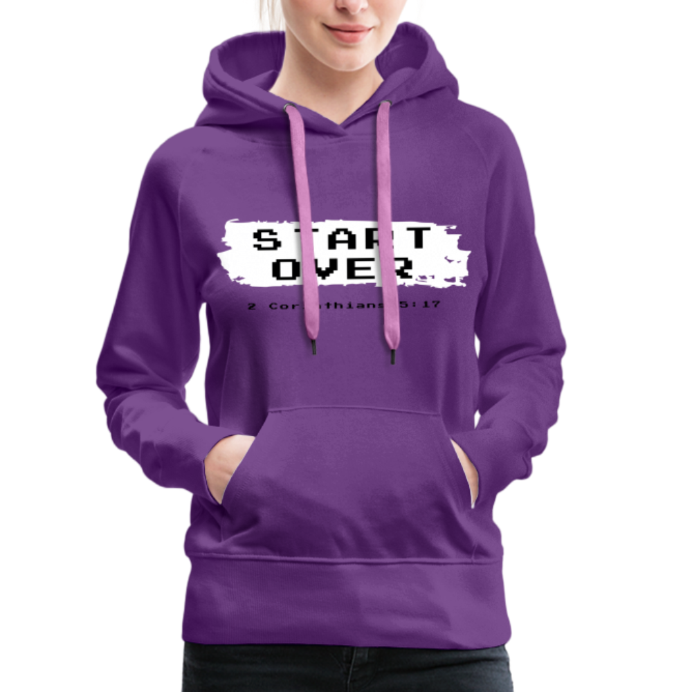 Start Over Women’s Premium Hoodie - purple