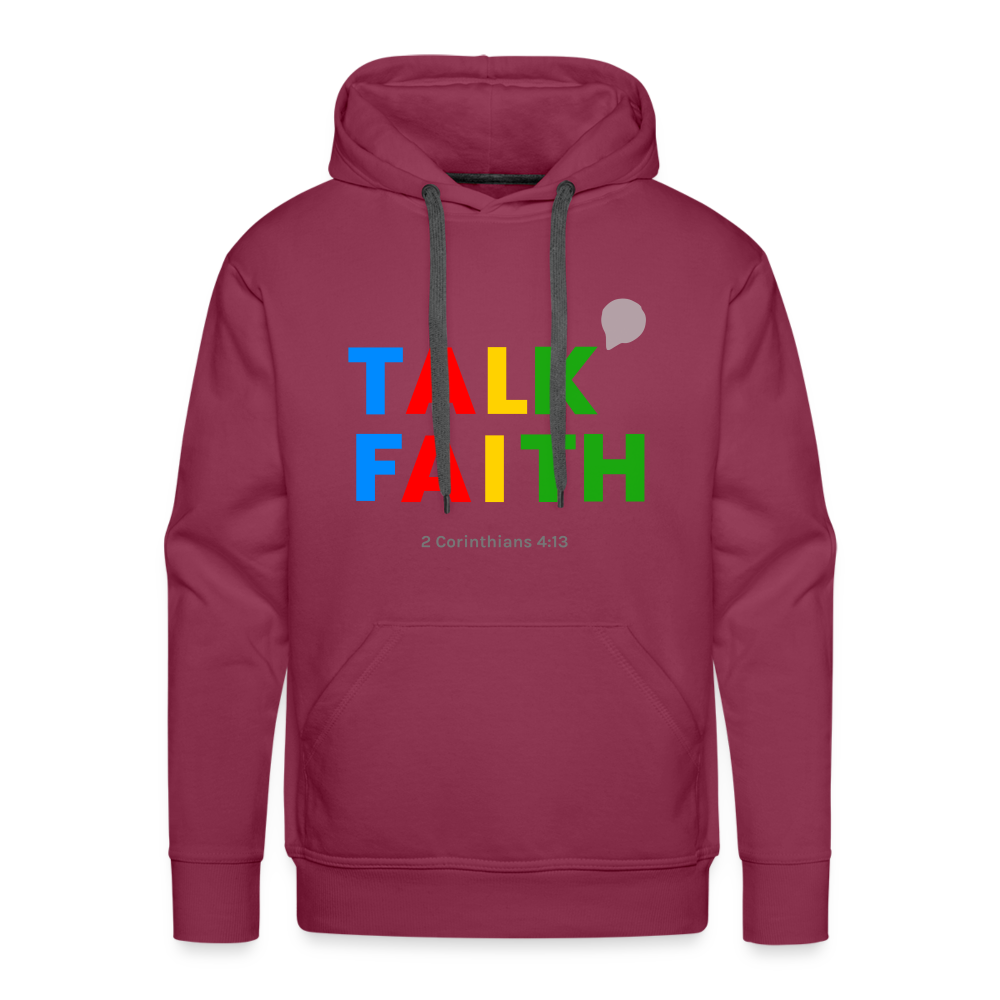 Talk Faith Men’s Premium Hoodie - burgundy