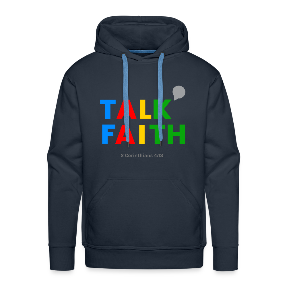 Talk Faith Men’s Premium Hoodie - navy