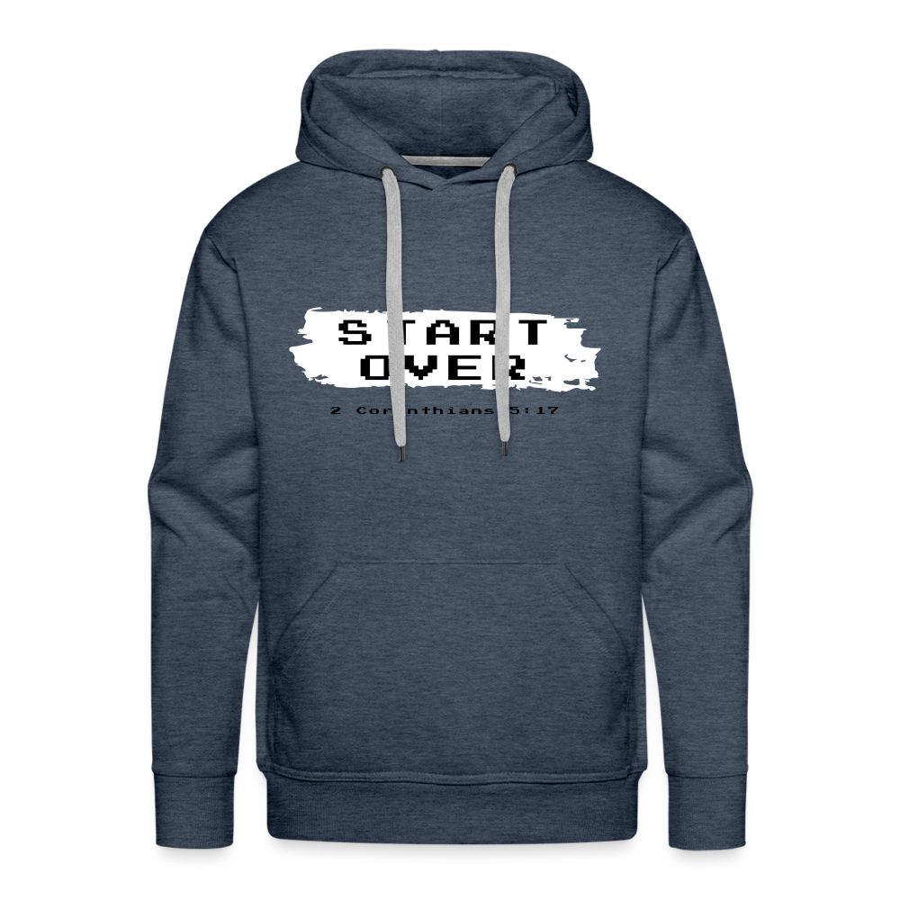 Start Over Men’s Premium Hoodie - heather denim