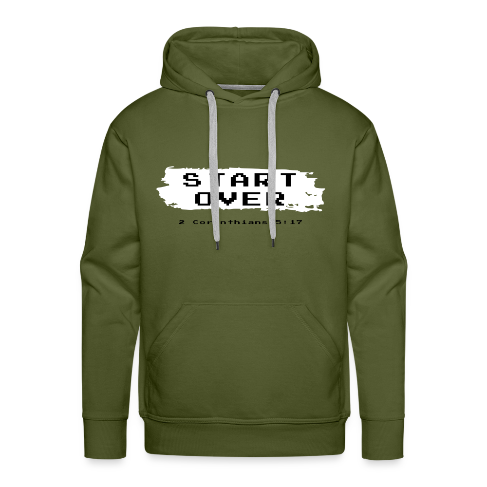 Start Over Men’s Premium Hoodie - olive green