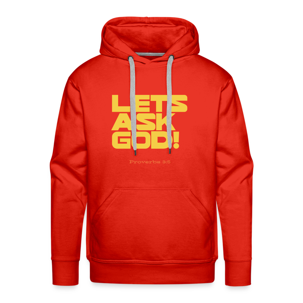 Lets Ask God Men’s Premium Hoodie - red