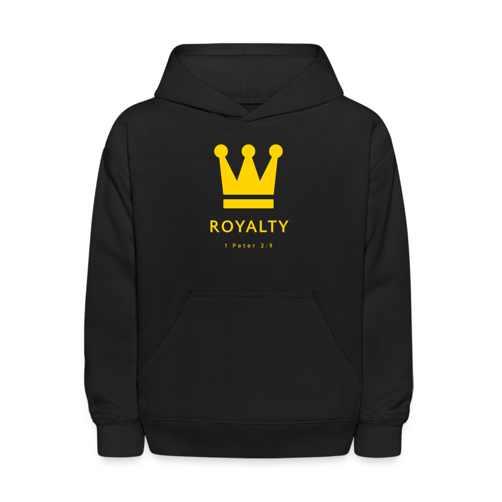 Kids' Be Royalty Gold Logo Hoodie - black