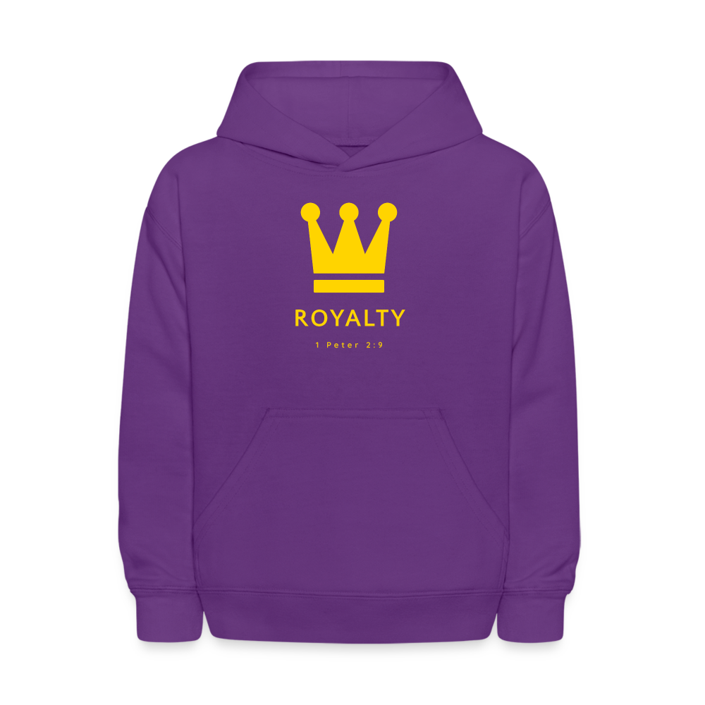 Kids' Be Royalty Gold Logo Hoodie - purple