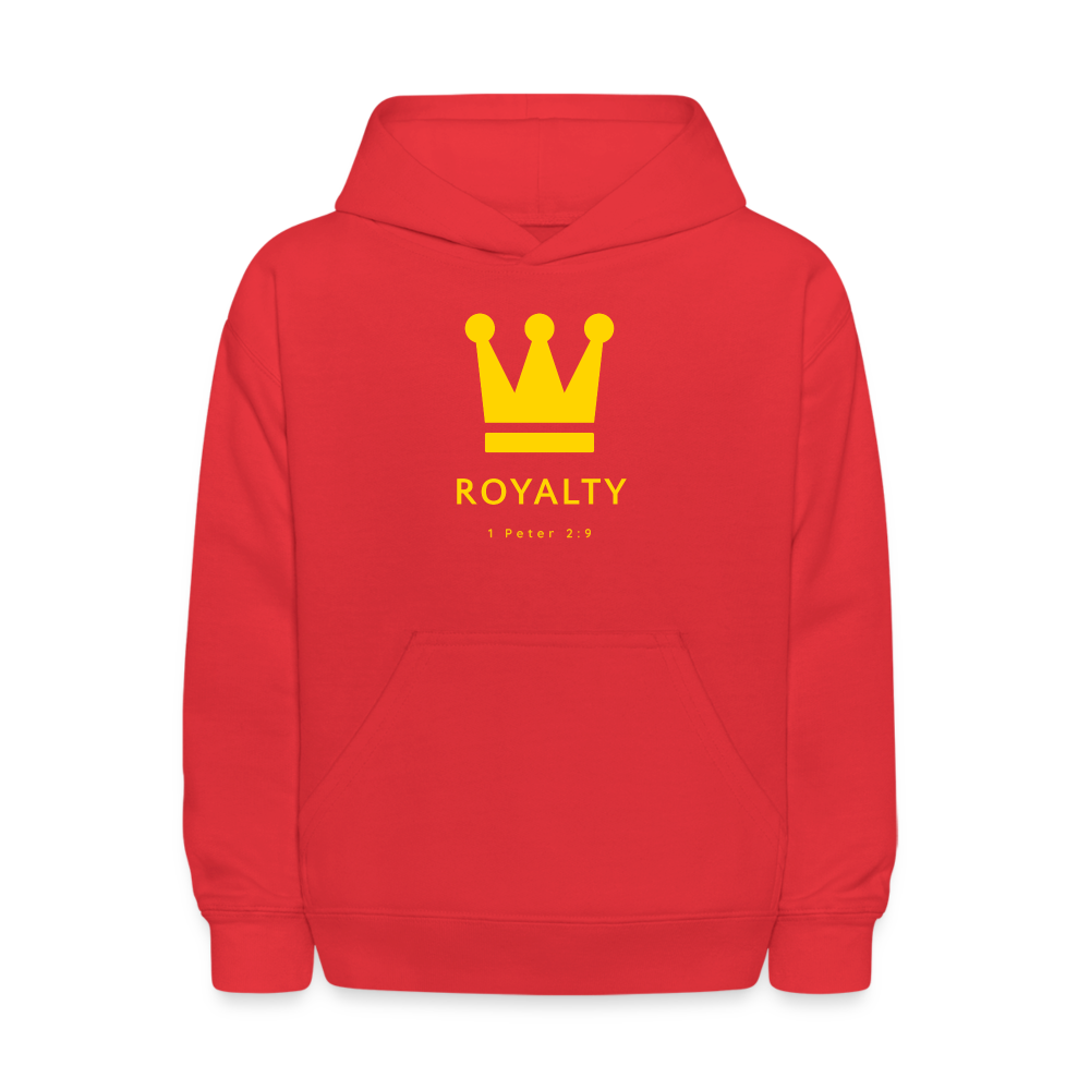 Kids' Be Royalty Gold Logo Hoodie - red