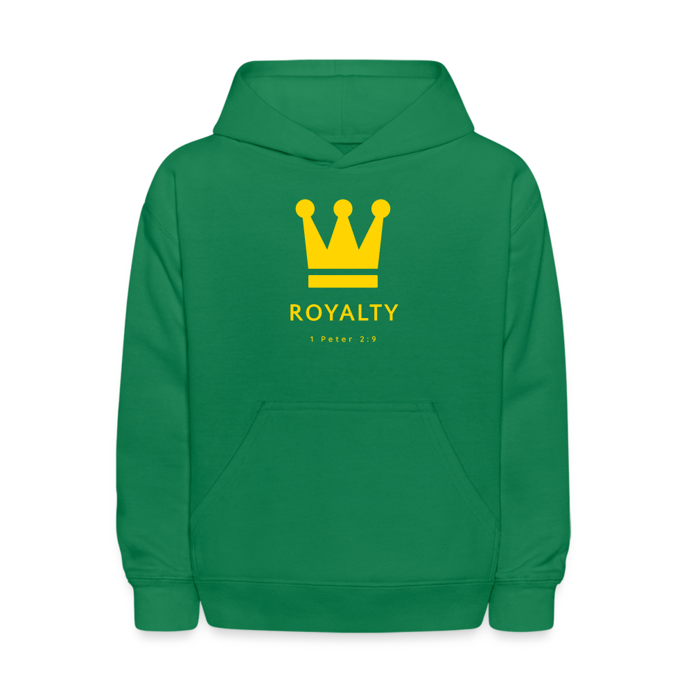 Kids' Be Royalty Gold Logo Hoodie - kelly green