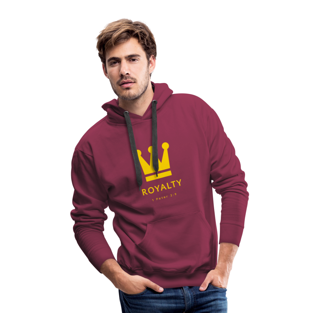 Be Royalty Gold Logo Men’s Premium Hoodie - burgundy