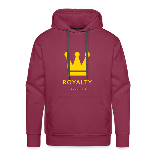 Be Royalty Gold Logo Men’s Premium Hoodie - burgundy