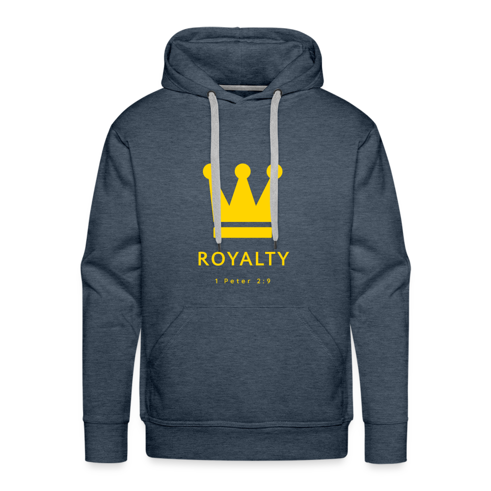 Be Royalty Gold Logo Men’s Premium Hoodie - heather denim