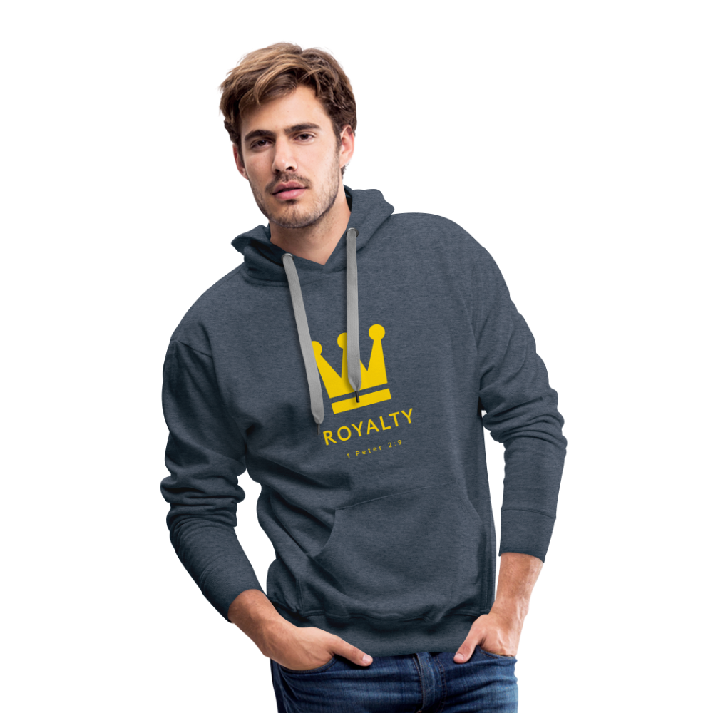 Be Royalty Gold Logo Men’s Premium Hoodie - heather denim