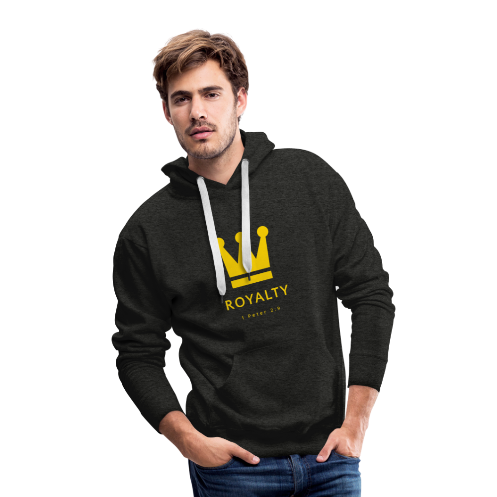 Be Royalty Gold Logo Men’s Premium Hoodie - charcoal grey