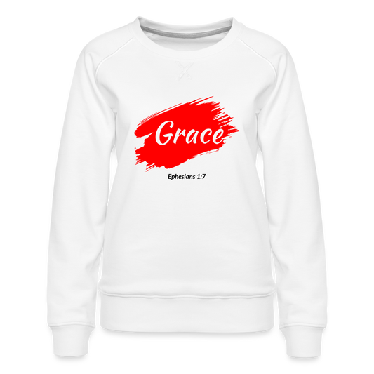 Grace Women’s Premium Sweatshirt - white