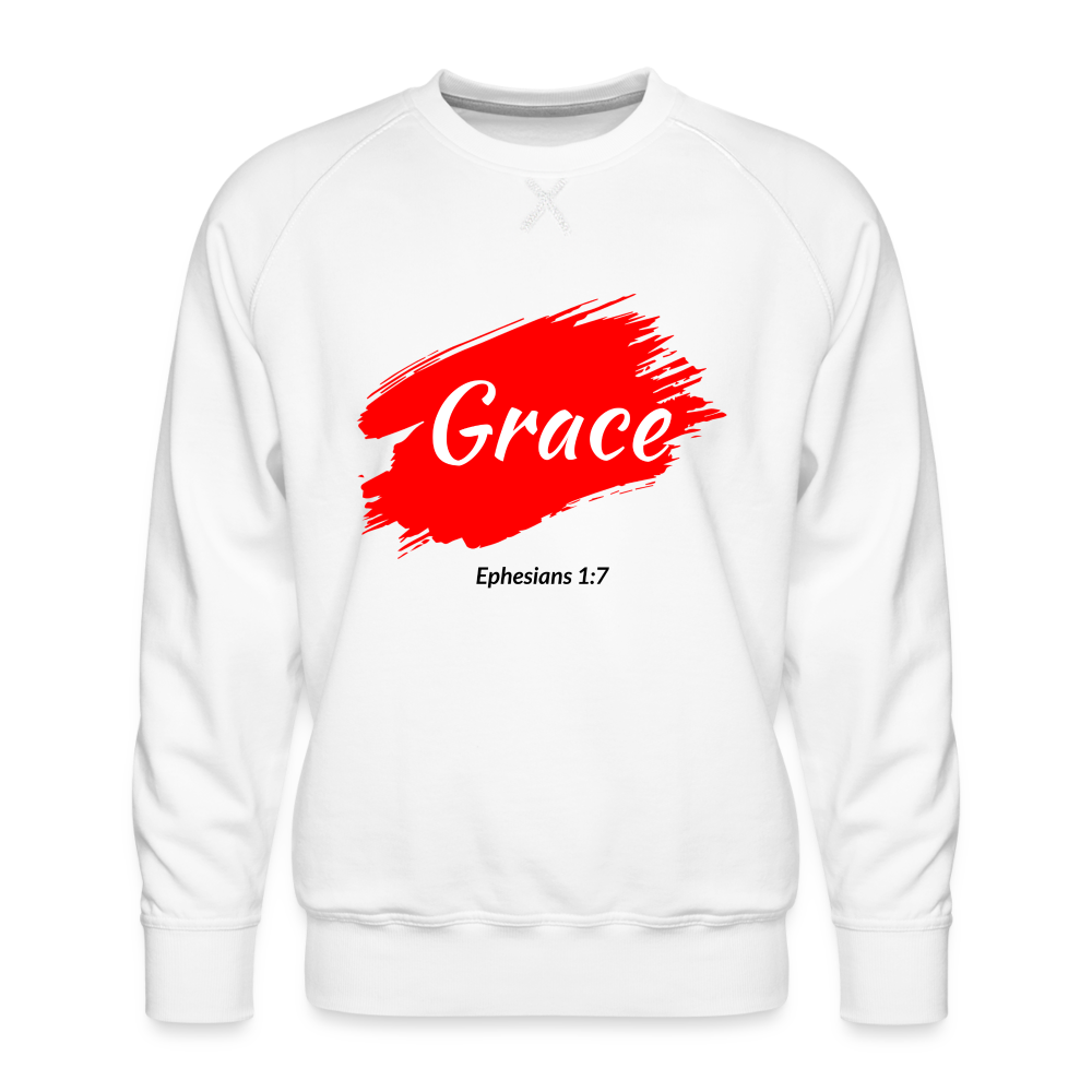 Grace Men’s Premium Sweatshirt - white